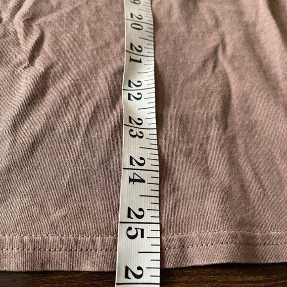 Aritzia TNA boxy brown cotton scoop neck short sleeve TEE shirt size small teach - Picture 8 of 10